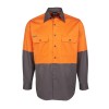 Orange Charcoal Hi Vis Long Sleeve Work Shirts